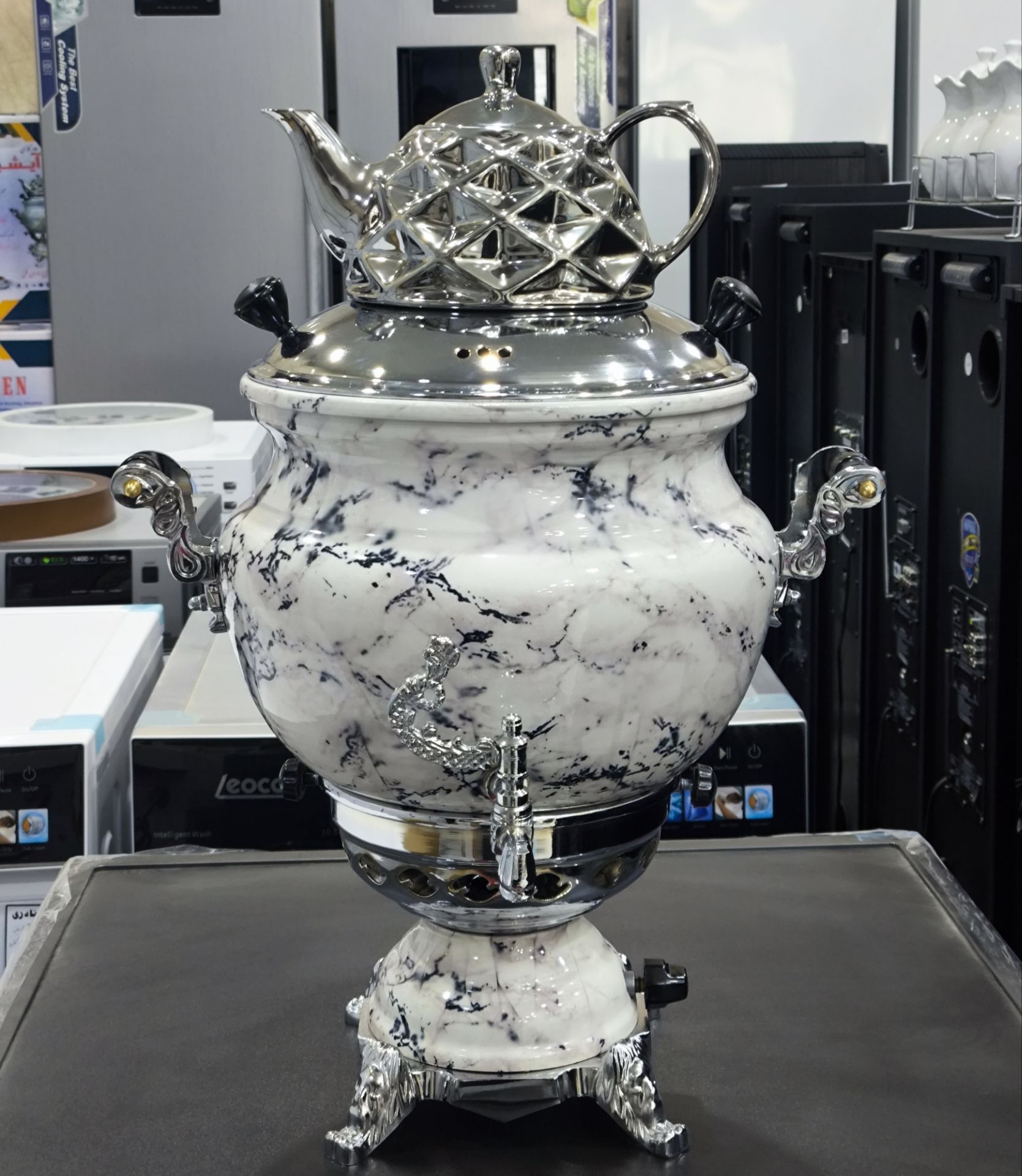 سماور گازی 10 لیتر سوزان سه کاره بدون کوره