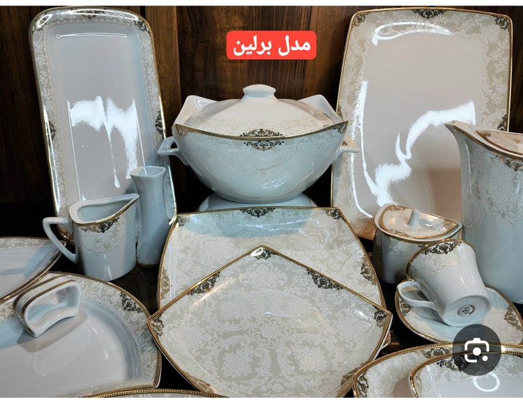 سرویس غذا خوری چینی پردیس مدل طرح برلین 105پارچه 12نفره