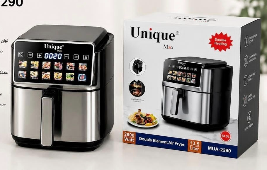 سرخ کن بدون روغن یونیک مدل MUA2290 ظرفیت ۱۳.۵ لیتر با بدنه استیل ضد زنگ